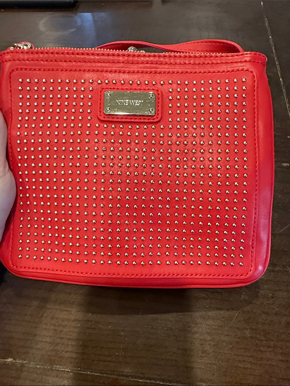 Nine West Red Studded Crossbody Purse
